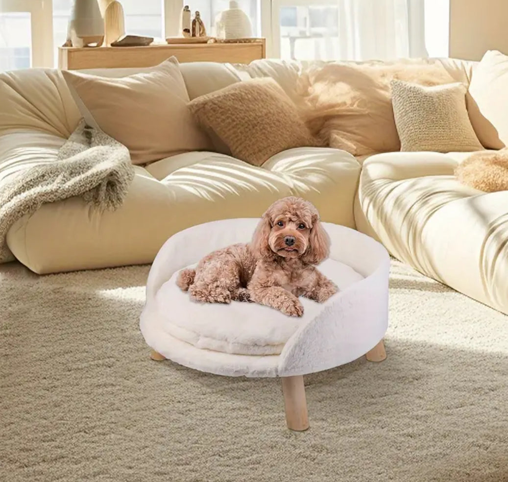 Crown & Whiskers Nordic Calm Pet Bed – Minimalist Dog & Cat Sleep Bed for Cozy Indoor Rest