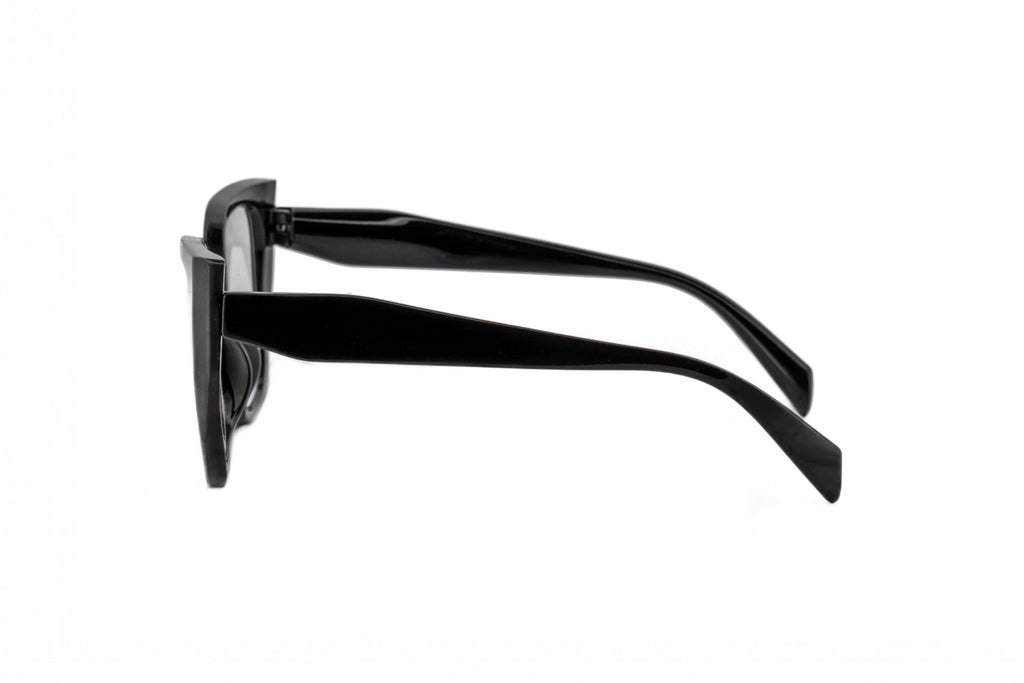 Black sunglasses on a white background