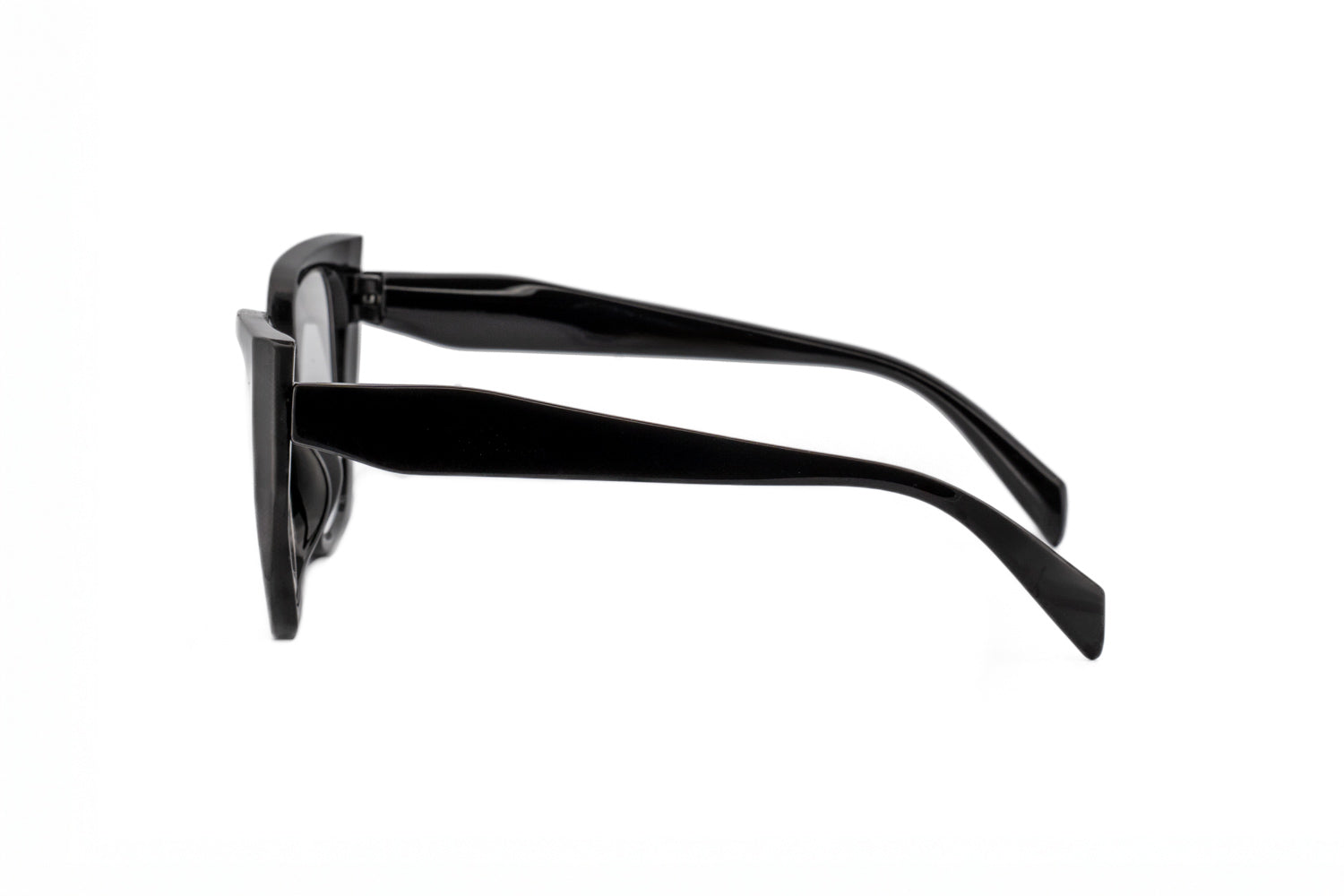 Black sunglasses on a white background