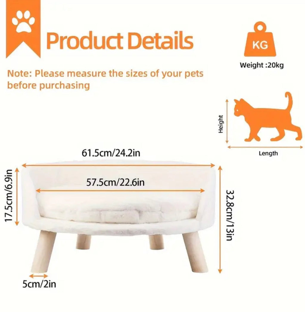 Crown & Whiskers Nordic Calm Pet Bed – Minimalist Dog & Cat Sleep Bed for Cozy Indoor Rest