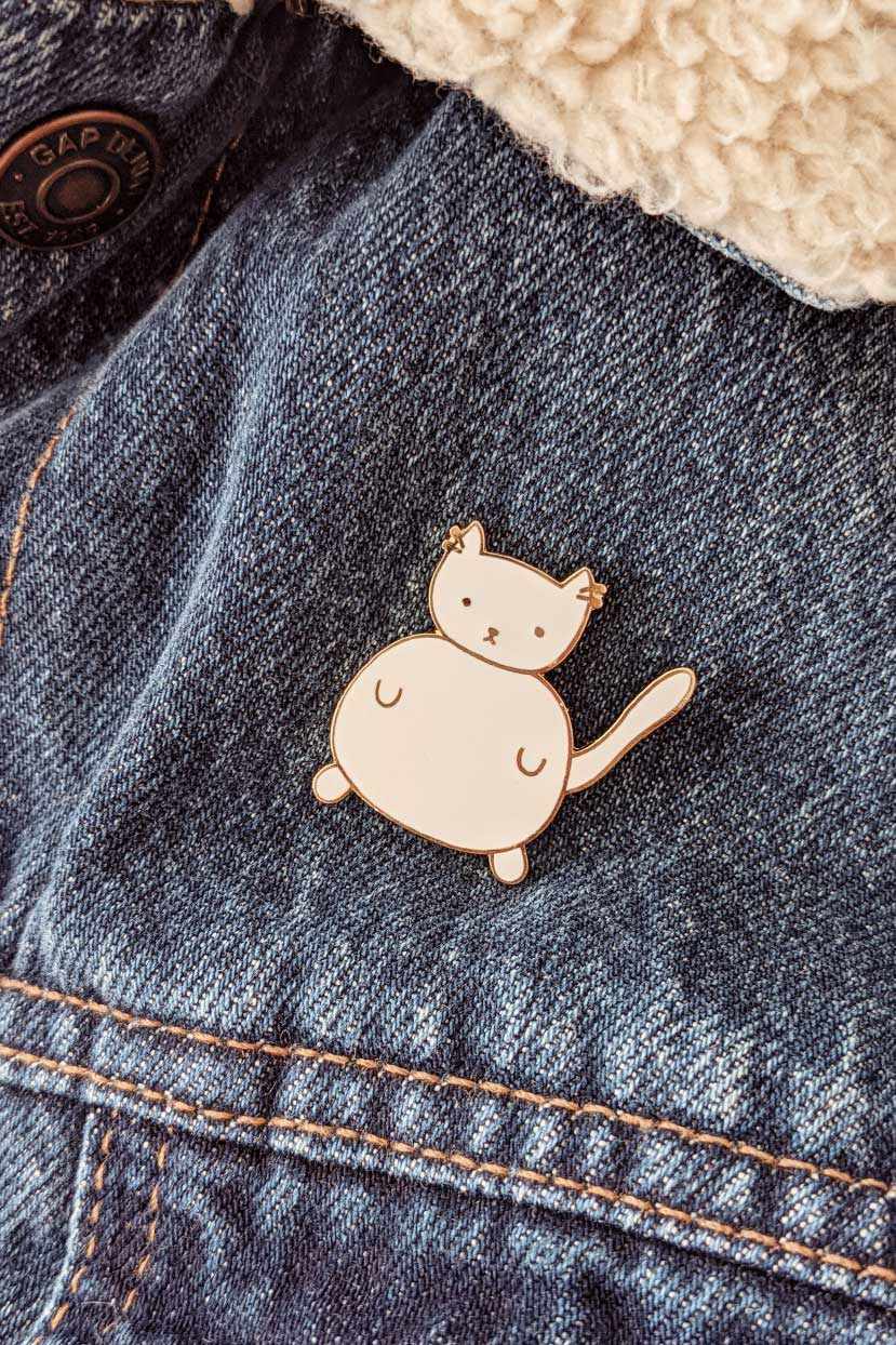 Charlotte Enamel Pin | Cute Cat Lover Pin Designed in Montreal