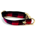 Canada Maple Leaf Pet Collar | Buffalo Plaid Adjustable Collar for Cats & Dogs