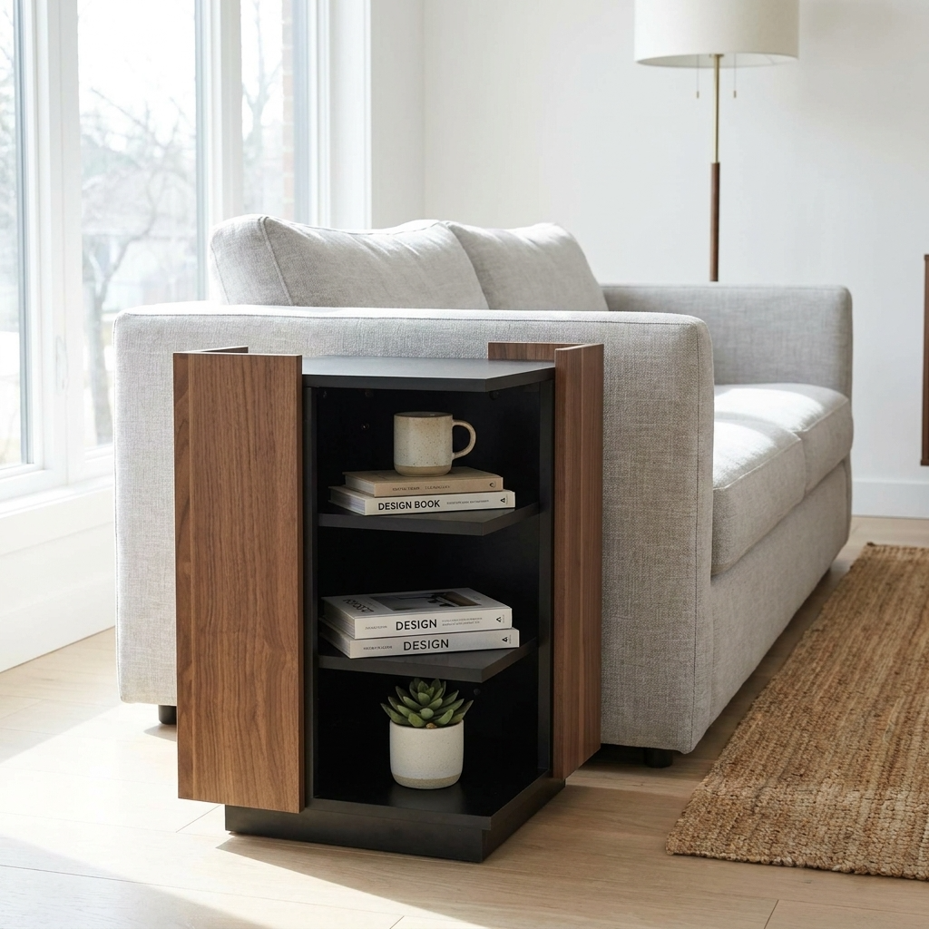Leo Side Table with Cat Nook