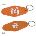 Proud Cat Dad Vintage Motel Keychain