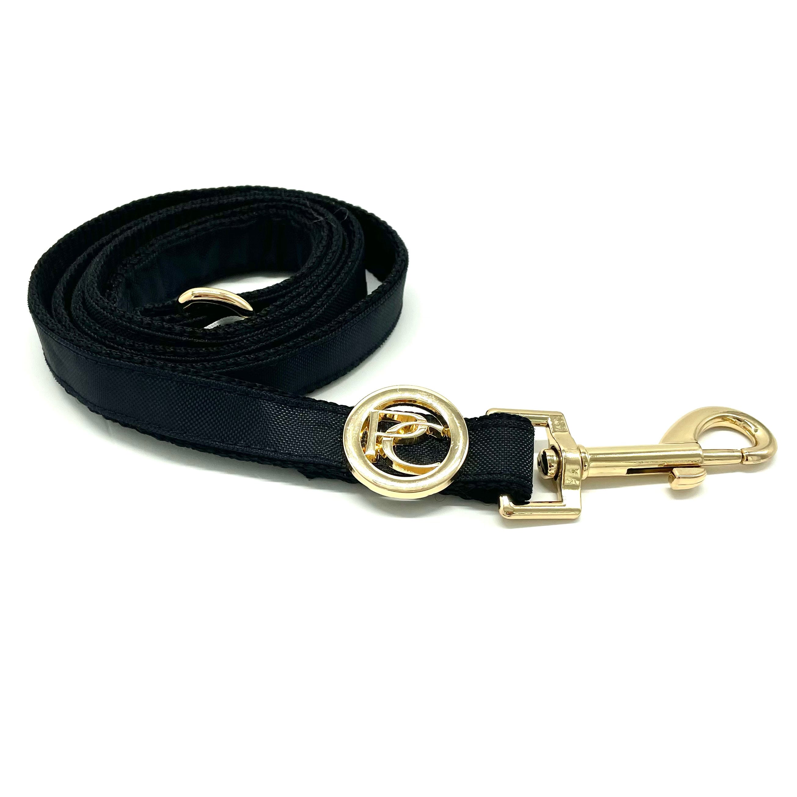 Black Dog Rain Jacket | Waterproof Insulated Dog Coat with Matching Leash