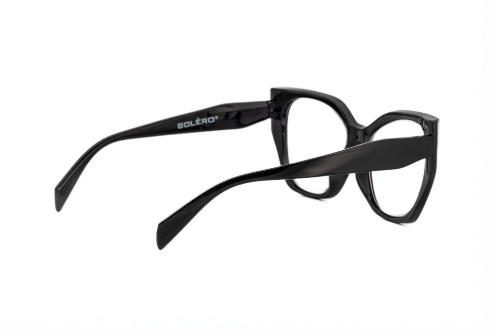 Black eyeglasses with 'Golfer' branding on a white background