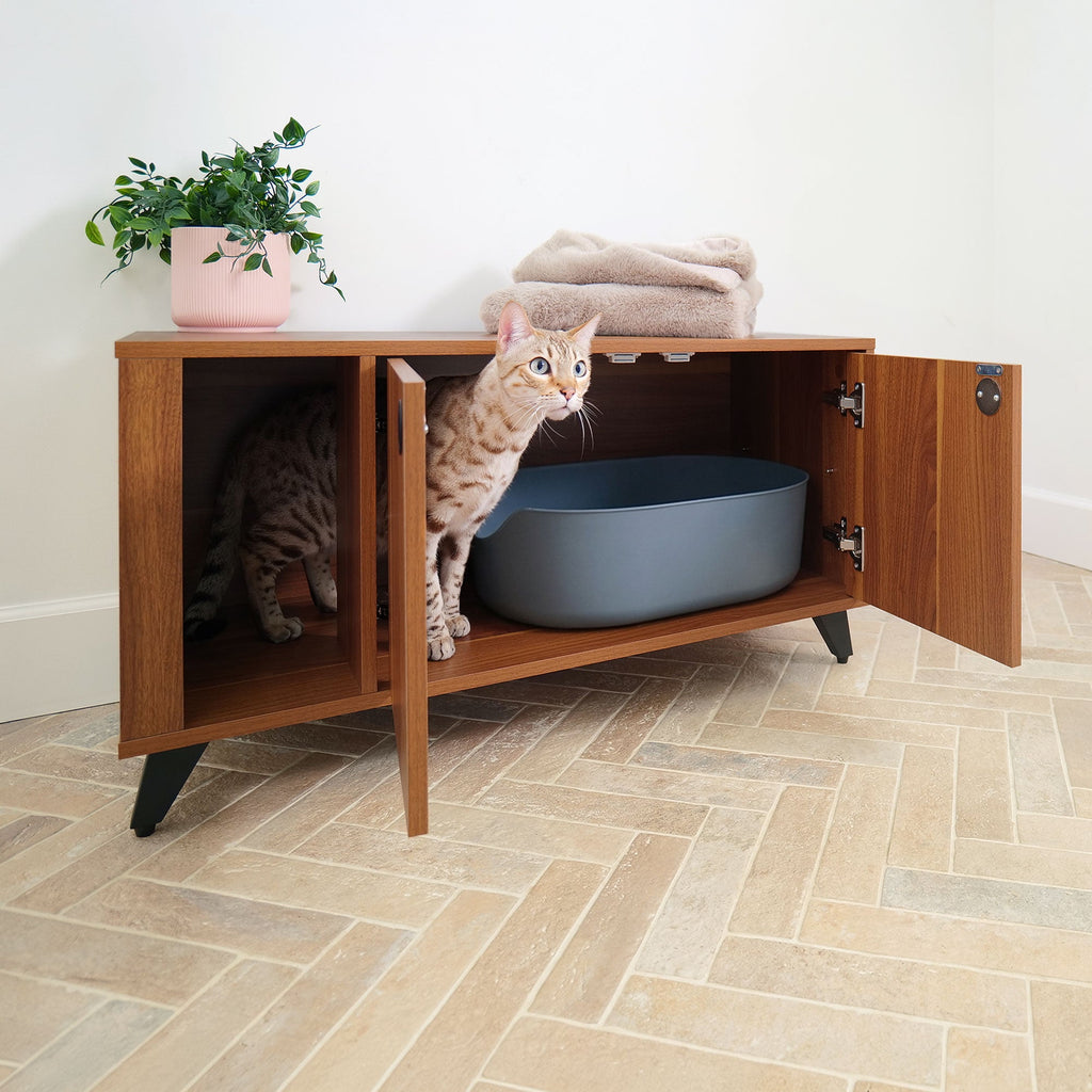 Shae Litter Cabinet | Modern Hidden Cat Litter Box Furniture